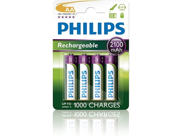Philips Multilife R6B4A210 - Batteri 4 x AA-type - NiMH - (ladbare) - 2100 mAh