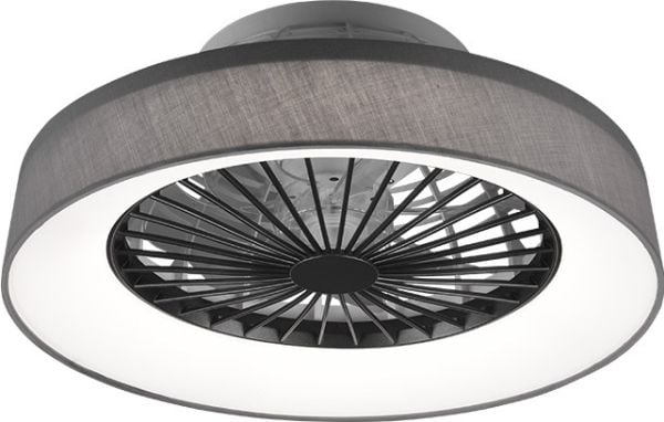 Trio Farsund LED viftelys 47 cm, 30 W, grå