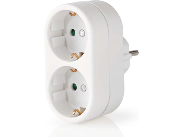Nedis PSSPL200F1WT, Sisätila, Valkoinen, 2 AC-pistorasia(a), 230 V, 3500 W, 16 A