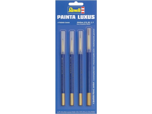 Revell PAINTA LUXUS - Malebørste - størrelse: 2, 5, 00, 5/0 (en pakke 4)
