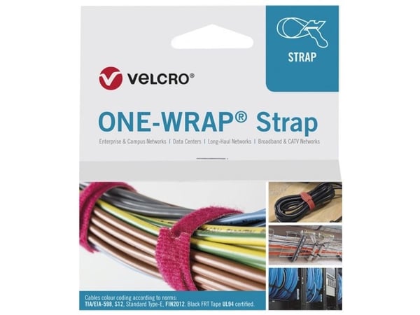 Velcro ONE-WRAP, Löstagbart buntband, Polypropylen (PP), Kardborreband, Aqua, 330 mm, 20 mm, 25 styck Velcro ONE-WRAP, Löstagbart buntband, Polypropylen (PP), Kardborreband, Aqua, 330 mm, 20 mm, 25 styck