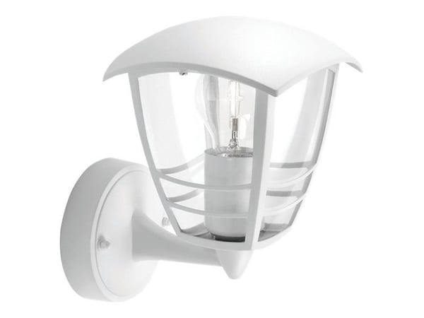 Philips myGarden Creek ulkoseinävalaisin 60W E27 (ei sisällä lamppua), Seinävalaistus ulkotiloihin, Valkoinen, Metalli, IP44, Puutarha, Patio, I