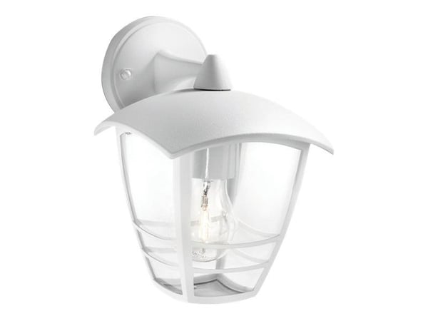 Philips myGarden Creek ulkoseinävalaisin 60W E27 (ei sisällä lamppua), Seinävalaistus ulkotiloihin, Valkoinen, Metalli, IP44, Puutarha, Patio, I