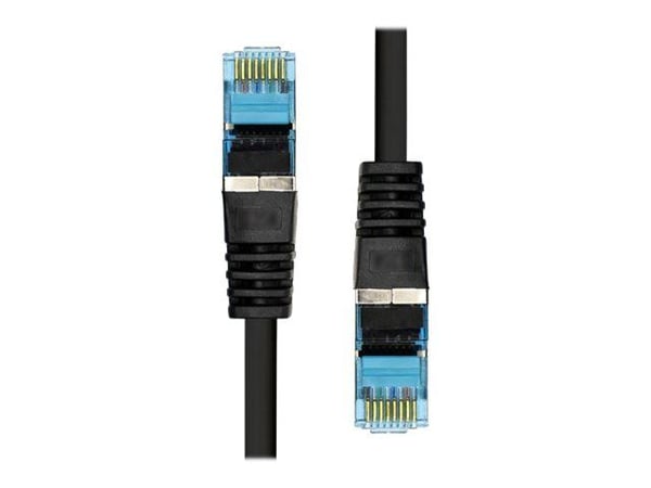 ProXtend - Koblingskabel - RJ-45 (hann) til RJ-45 (hann) - 2 m - 6 mm - S/FTP - CAT 6a - halogenfri, formstøpt, uten hindringer, flertrådet - svart