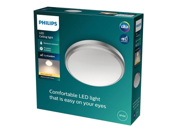 Philips BALANCE CL257 - Taklampe - LED - 6 W - varmt hvitt lys - 2700 K - nikkel
