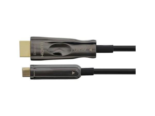 InLine 64225A, 25 m, USB Type-C, HDMI, Hanstik, Hanstik, Hanstik, Lige