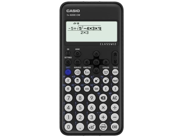 Casio FX-82DE CW, Lomme, Vitenskaplig, 12 sifre, Batteri, Svart