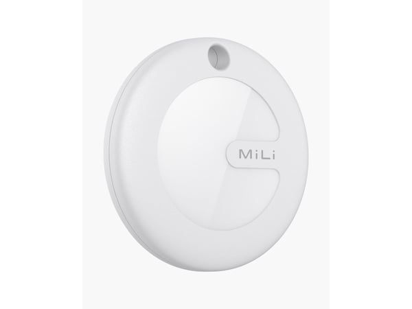 MiLi MiTag - Anti-tap Bluetooth-tag - Hvit (inkl. svart lærreim) | Krever Apple-enhet