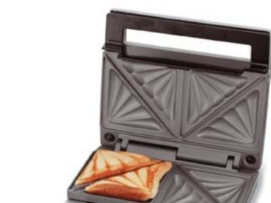 Cloer 6219 - Sandwich brødrister - 900 W - krom