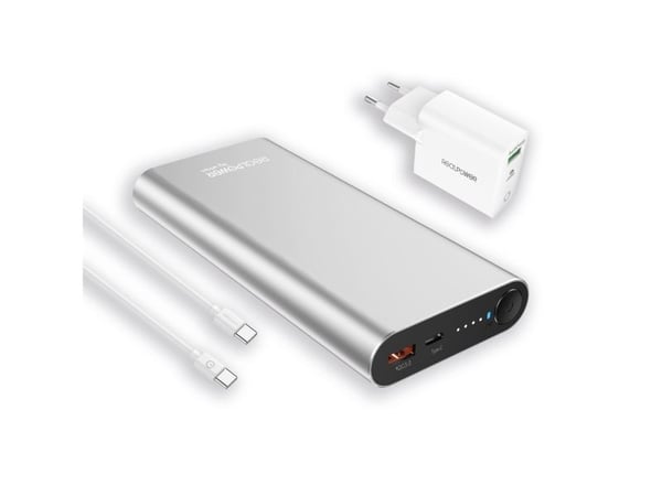 RealPower PB-20000PD, 20000 mAh, Lithium-Ion (Li-Ion), Quick Charge 3.0, Aluminium