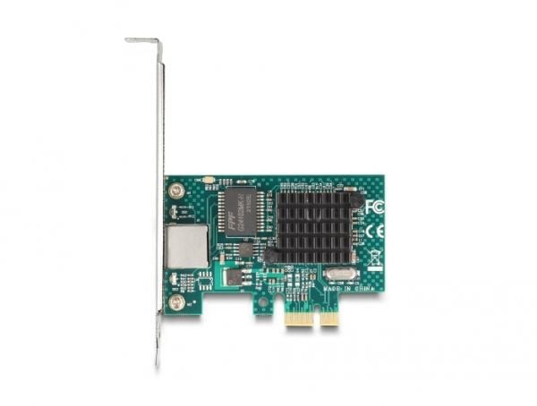 DeLOCK 88204, PCIe, RJ-45, Hunstik, PCIe 1.1, Grå, PC, PC