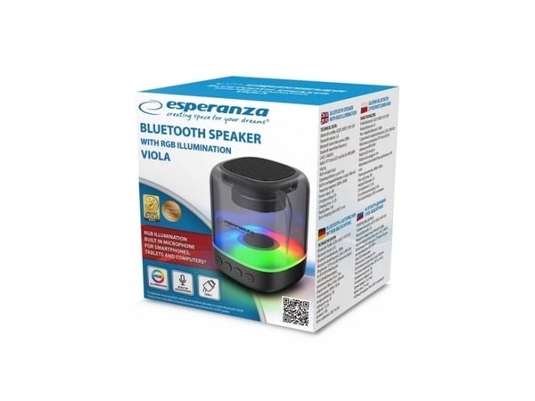 Esperanza ESPERANZA Bluetooth RGB-høyttaler viola EP154