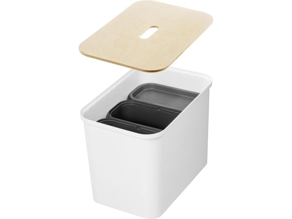 Komplett system för avfallssortering SmartStore Collect, 76 L, vit