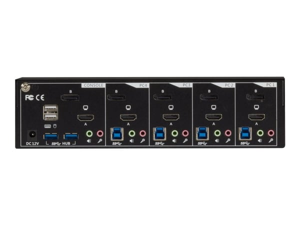 Black Box KV6224DPH - KVM / lydsvitsj - 4 x KVM/lyd - 1 lokalbruker - stasjonær - TAA-samsvar