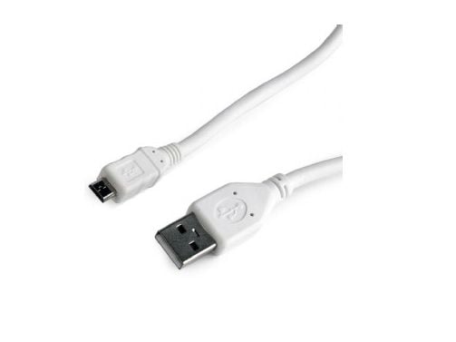 Gembird MicroUSB B - USB A, 1m, 1 m, USB A, Mini-USB B, USB 2.0, Uros/uros, Valkoinen