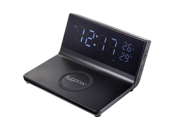 Sygonix Opladerstation herätyskello langattomalla laturilla SY-5459860