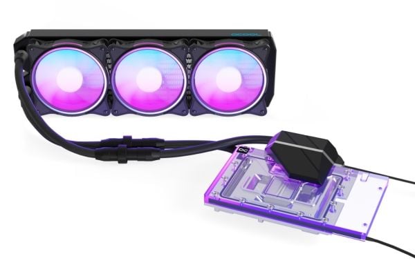 Alphacool Eiswolf 2 AIO, Alt-i-ett væskekjøler, 12 cm, 119,8 m³/t, Sort, Gjennomsiktig