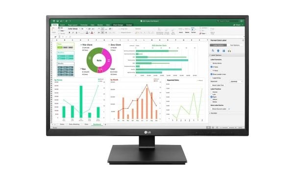 LG 27BN55UP-B - LED-skjerm - 27" - 3840 x 2160 4K @ 60 Hz - IPS - 300 cd/m² - 1000:1 - HDR10 - 5 ms - HDMI, DisplayPort - svart