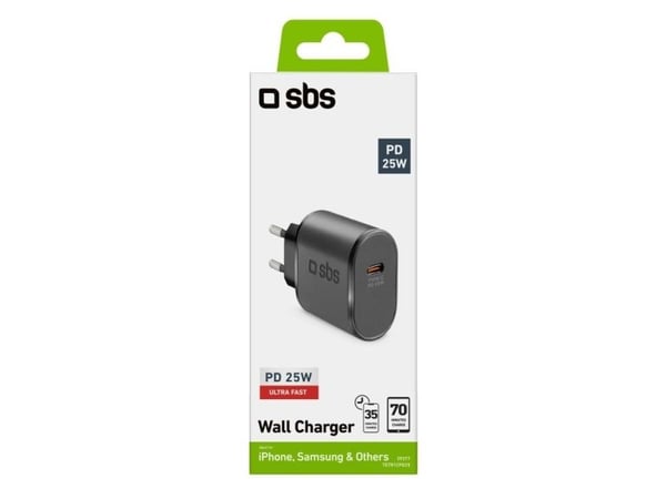 SBS TETR1CPD25, Innendørs, AC, Sort