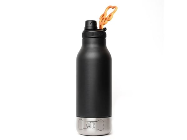 Asobu Buddy, Inomhus / utomhus, 1082 ml, Svart, Gummi, Silikon, Rostfritt stål, Matning, 124 mm