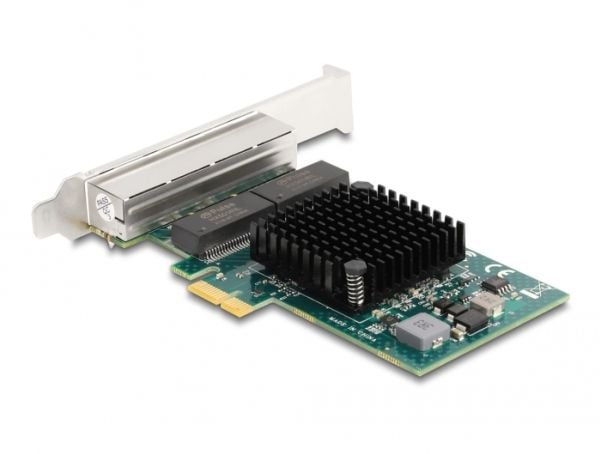 Delock - Nettverksadapter - PCIe lav profil - Gigabit Ethernet x 4