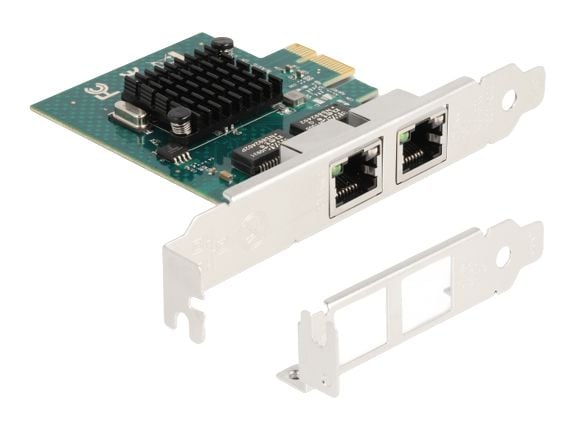 DeLOCK 88206, PCIe, RJ-45, Hunstik, PCIe 2.0, Grå, PC, PC