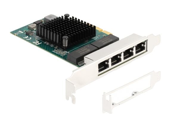 DeLOCK 88208, PCIe, RJ-45, Hunstik, PCIe 2.0, Grå, PC, PC
