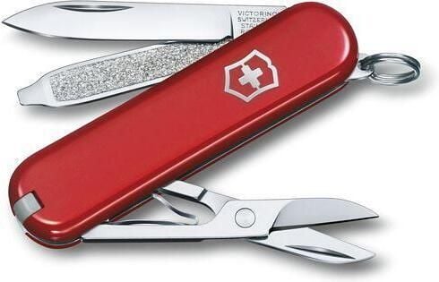 Victorinox 0.6223.G, Fällkniv med låsblad, Kniv med flera verktyg, Drop point, ABS synthetics, Röd, 7 verktyg
