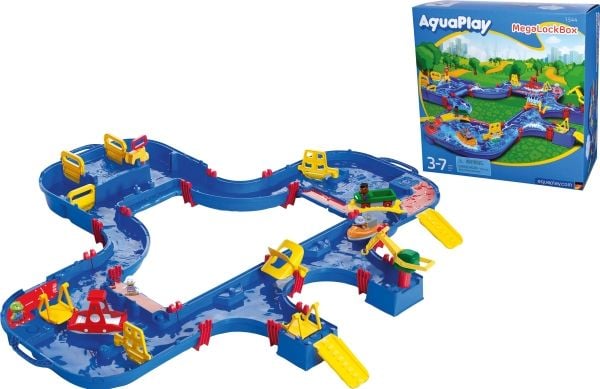 Aquaplay MegaLockBox, Waterway-kanalsystem, 3 år, Blå, Flerfarget