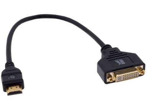 Kramer ADC-DF/HM - Video adapter - HDMI hann til DVI-I hunn - 30 cm - formstøpt