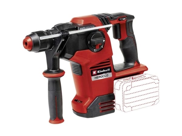 Einhell HEROCCO 36/28, SDS Plus, Sort, Rød, Børsteløs motor, 3,2 J, 28 Nm, Batteri - SOLO
