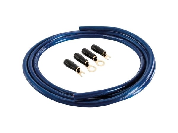 Sinuslive bil HiFi strømkabelsett 16 mm² forgylt