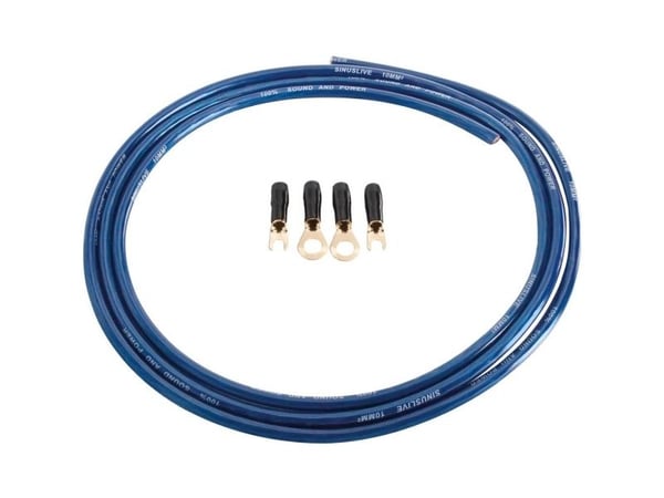 Sinuslive Car HiFi virtajohtosarja 10 mm² kullattu 10 mm²
