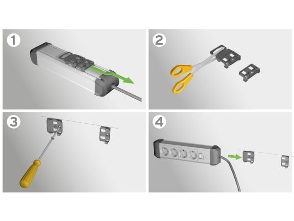 Brennenstuhl Power Strip Premium-ALU-Line 4gang 1.8m