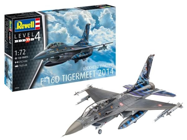Revell 03844, Fly, Monteringssett, 1:72, F-16D Tigermeet 2014, Alle kjønn, Plast