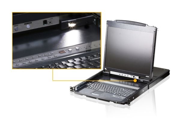 ATEN CL5708IN-ATA-2XK07GG, 48,3 cm (19"), LCD, USB, PS/2, USB, PS/2, VGA, Tysk