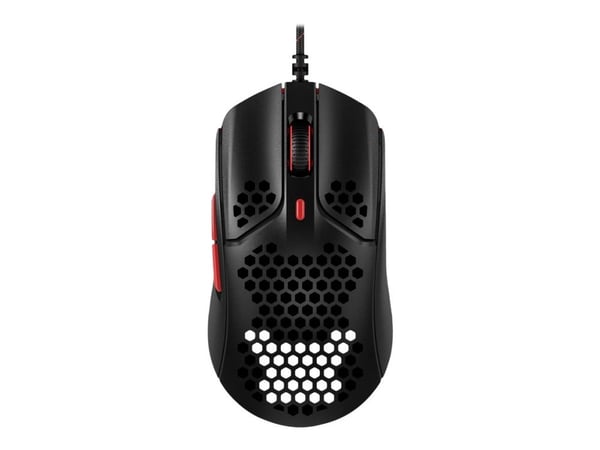HyperX Pulsefire Haste – pelihiiri (musta-punainen), Molempikätinen, Optinen, USB A-tyyppi, 16000 DPI, Musta, Punainen