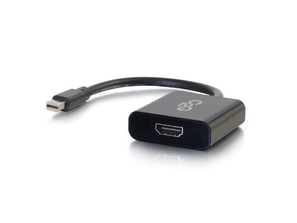 C2G Mini DisplayPort to HDMI Active Adapter Converter 4K UHD - Black - Video adapter - Mini DisplayPort hann til HDMI hunn - trippel beskyttelse - ...