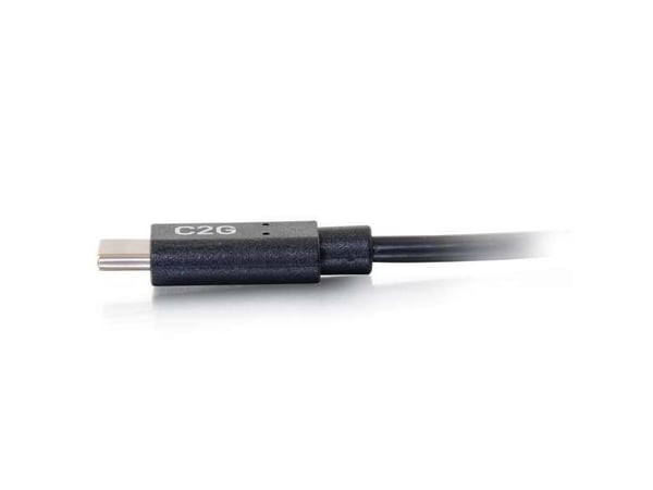 C2G 1.8m (6ft) USB C Cable - USB 2.0 (3A) - M/M USB Type C Cable - Black - USB-kabel - USB-C (hann) til USB-C (hann) - USB 2.0 - 3 A - 1.8 m - svart