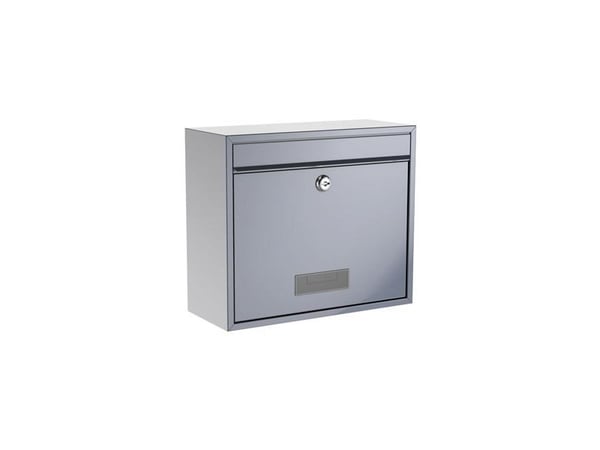 BASI BK 900, Veggmontert postkasse, Stål, Sølv, Vertikal, Nøkkel, 1 stykker