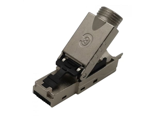 Techly IWP-8P8C-CAT81STY, RJ45, Beige, Hankjønn, Rett, Metall, Plast, Cat8.1