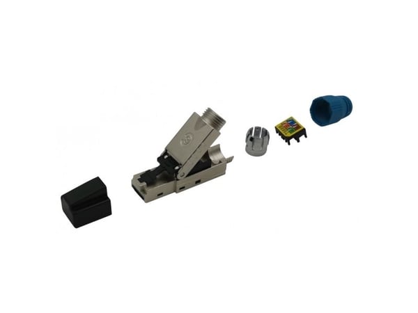 Techly IWP-8P8C-CAT81STY, RJ45, Beige, Hankjønn, Rett, Metall, Plast, Cat8.1