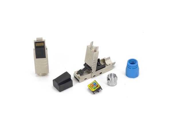 Techly IWP-8P8C-CAT81STY, RJ45, Beige, Hankjønn, Rett, Metall, Plast, Cat8.1