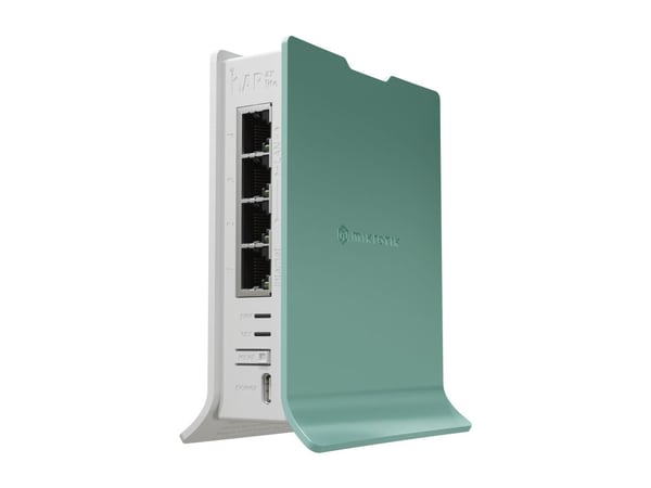 MikroTik hAP ax lite ruter MikroTik hAP ax lite ruter L41G-2axD 802.11ax 574 Mbit/s Ethernet LAN (RJ-45)-porter 4 mesh-støtte Nei MU-MiMO Nei Ingen...