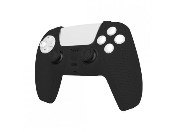 White Shark - Skyddshölje för spelkonsolstyrenhet - silikon - svart - för Sony DualSense