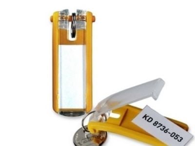 DURABLE - Nøkkelknippe - plastikk - gul - pakke av 6