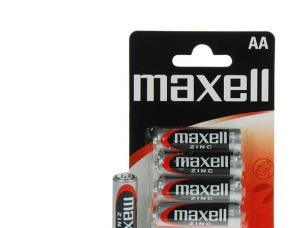 Maxell 4 x AA, Engangsbatteri, AA, Sink-Karbon, 1,5 V, 4 stykker, Flerfarget