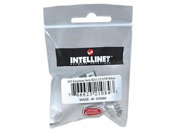 Intellinet 210843, Tasainen, Valkoinen, RJ-11, RJ-12