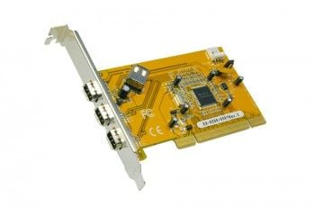 EXSYS FireWire 1394A with 3+1 ports, 32-Bit, PCI, 0 - 55 ° C, 5 - 95%, 120 mm, 65 mm, 200 g