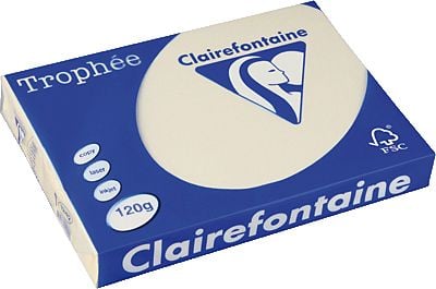 Färgat papper Trophée A4 120 g grädd 250 ark